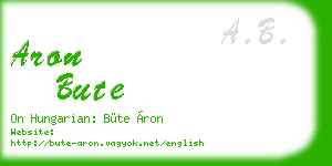 aron bute business card
