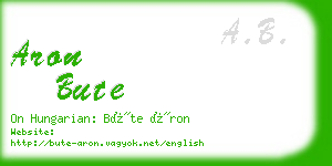 aron bute business card